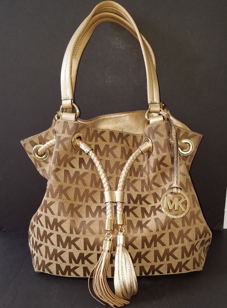 Mk Large Gathered Signature Tote
